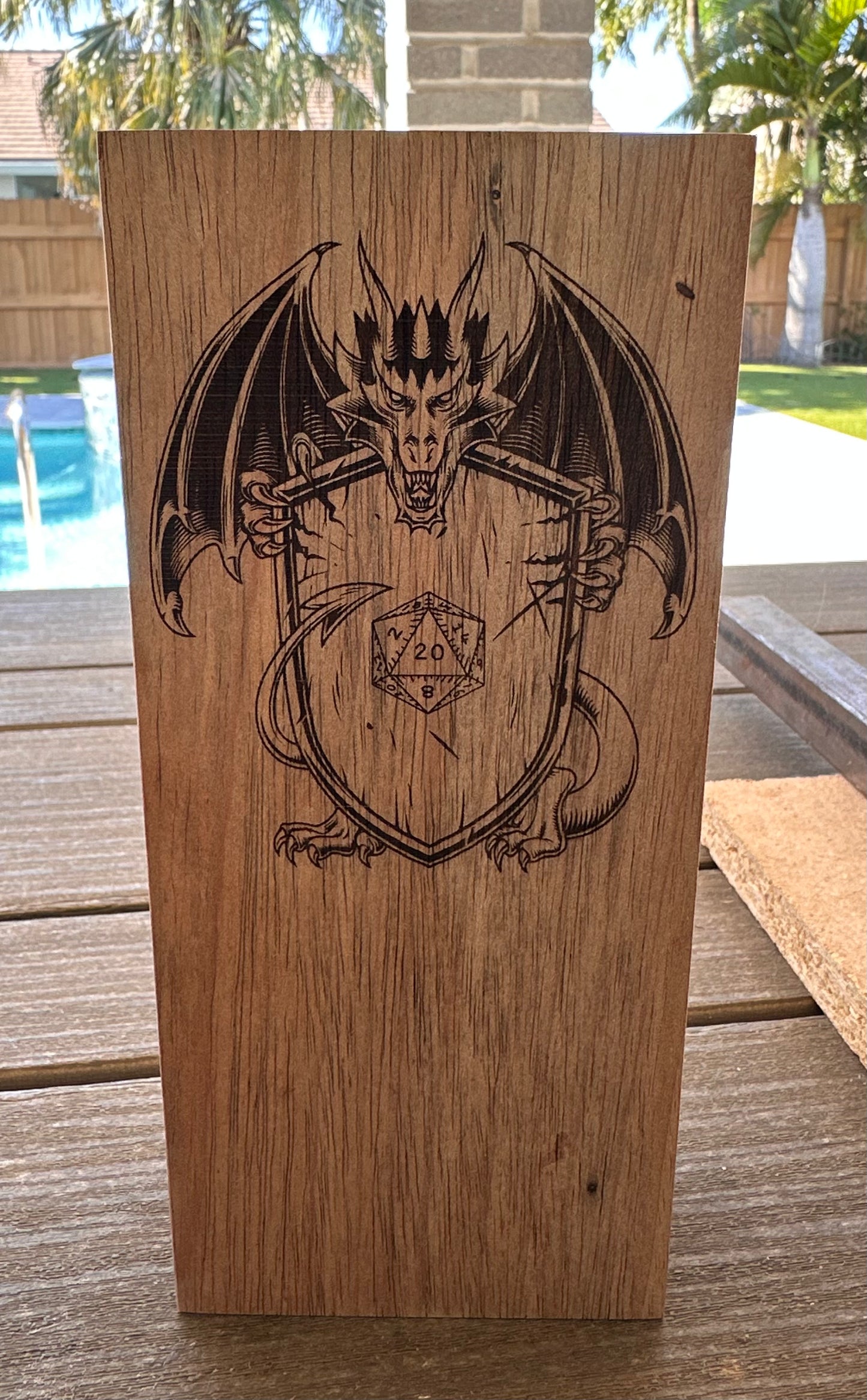 Dice Tower Solid Wood