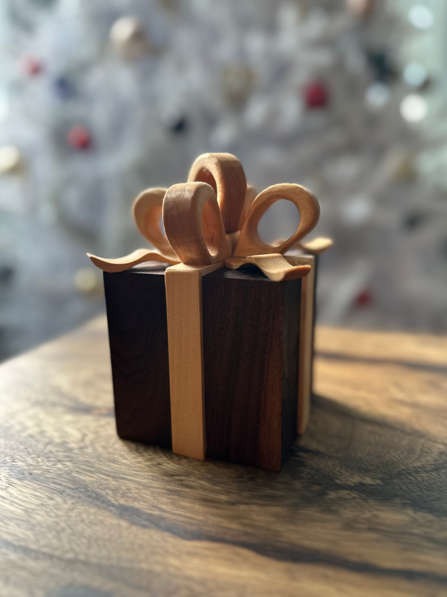 Gift Box Wood Decoration