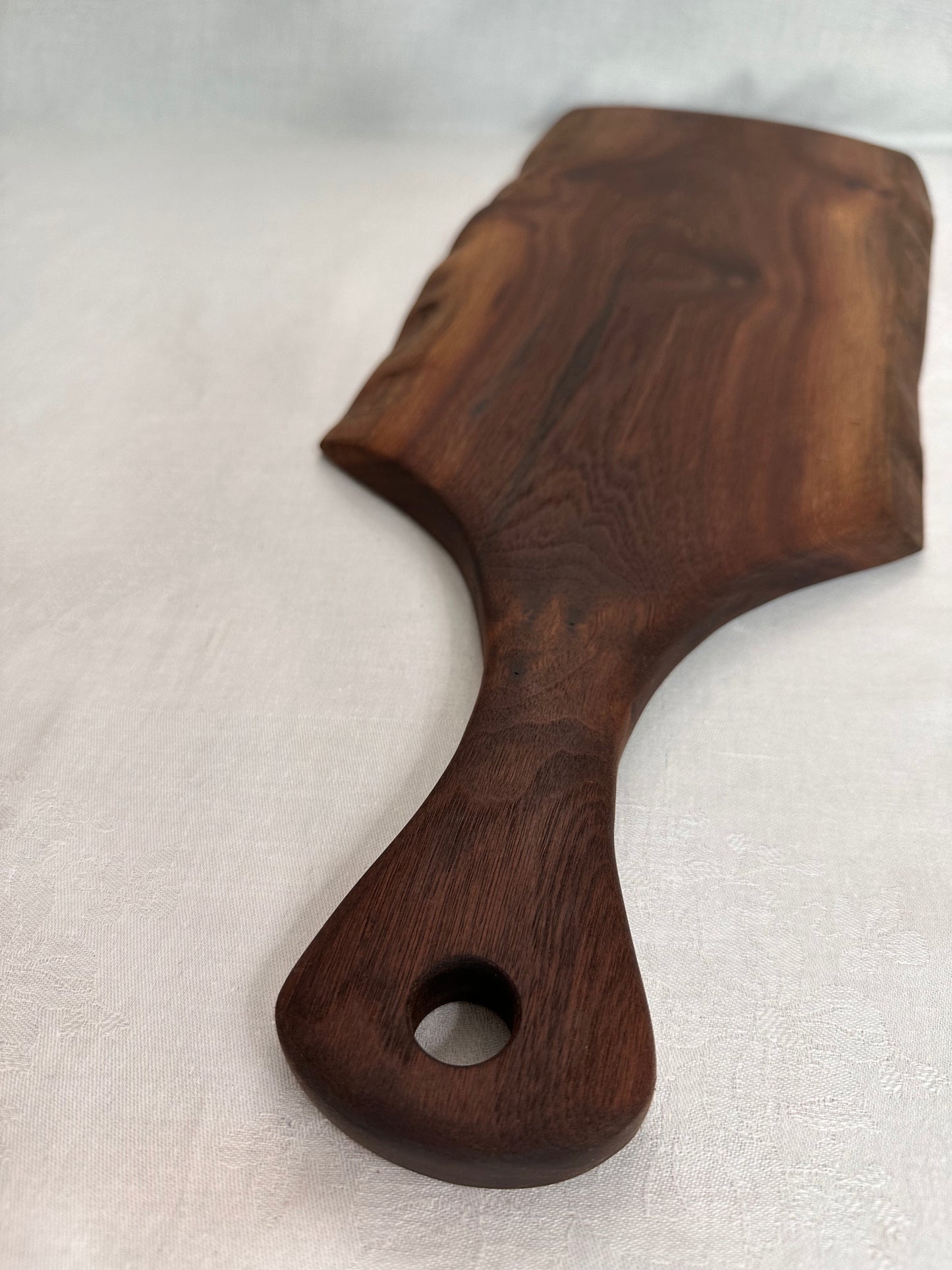 Paddle Handle Black Walnut Serving Board