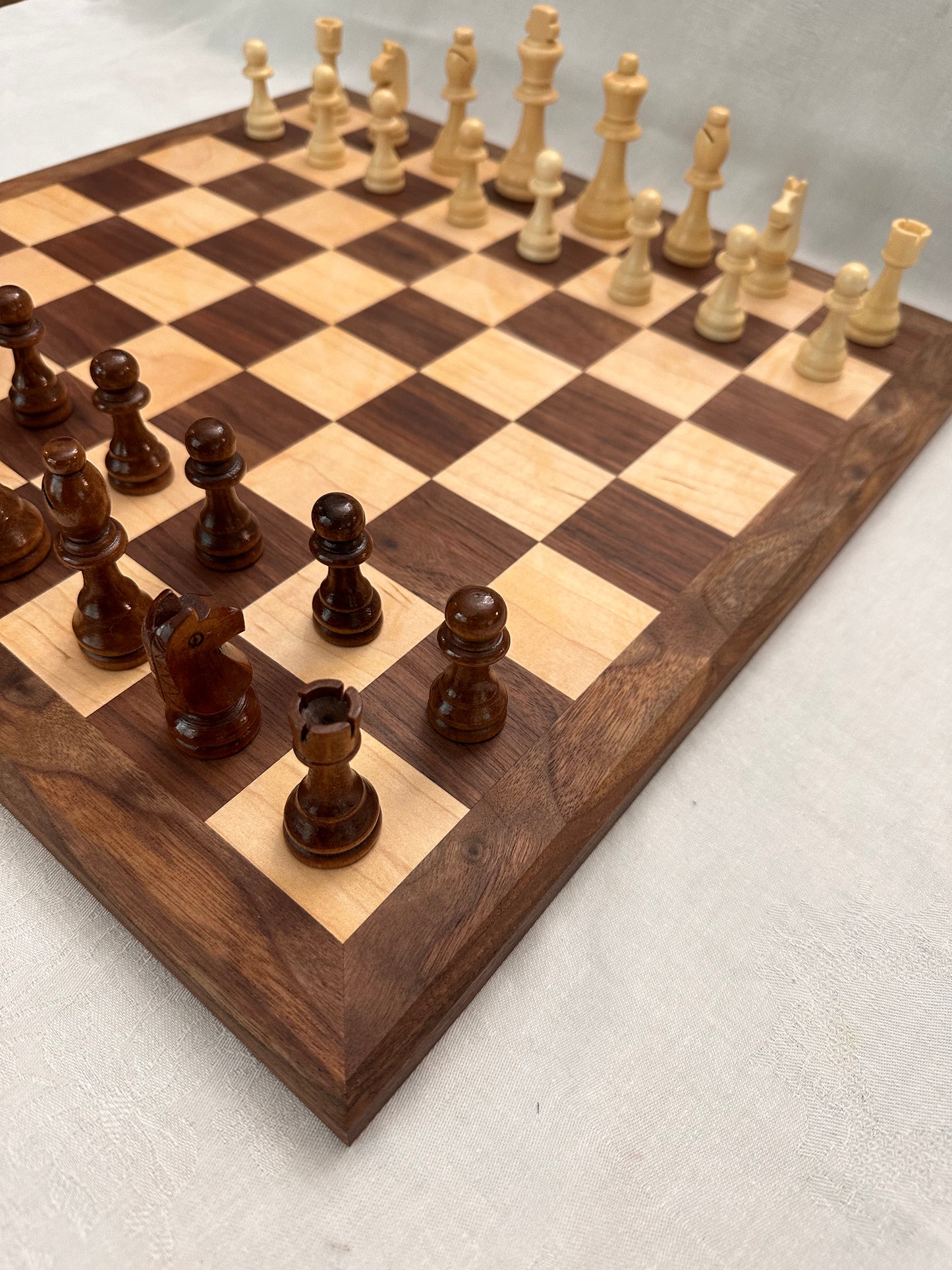Chessboard - Black Walnut Border with 2” squares