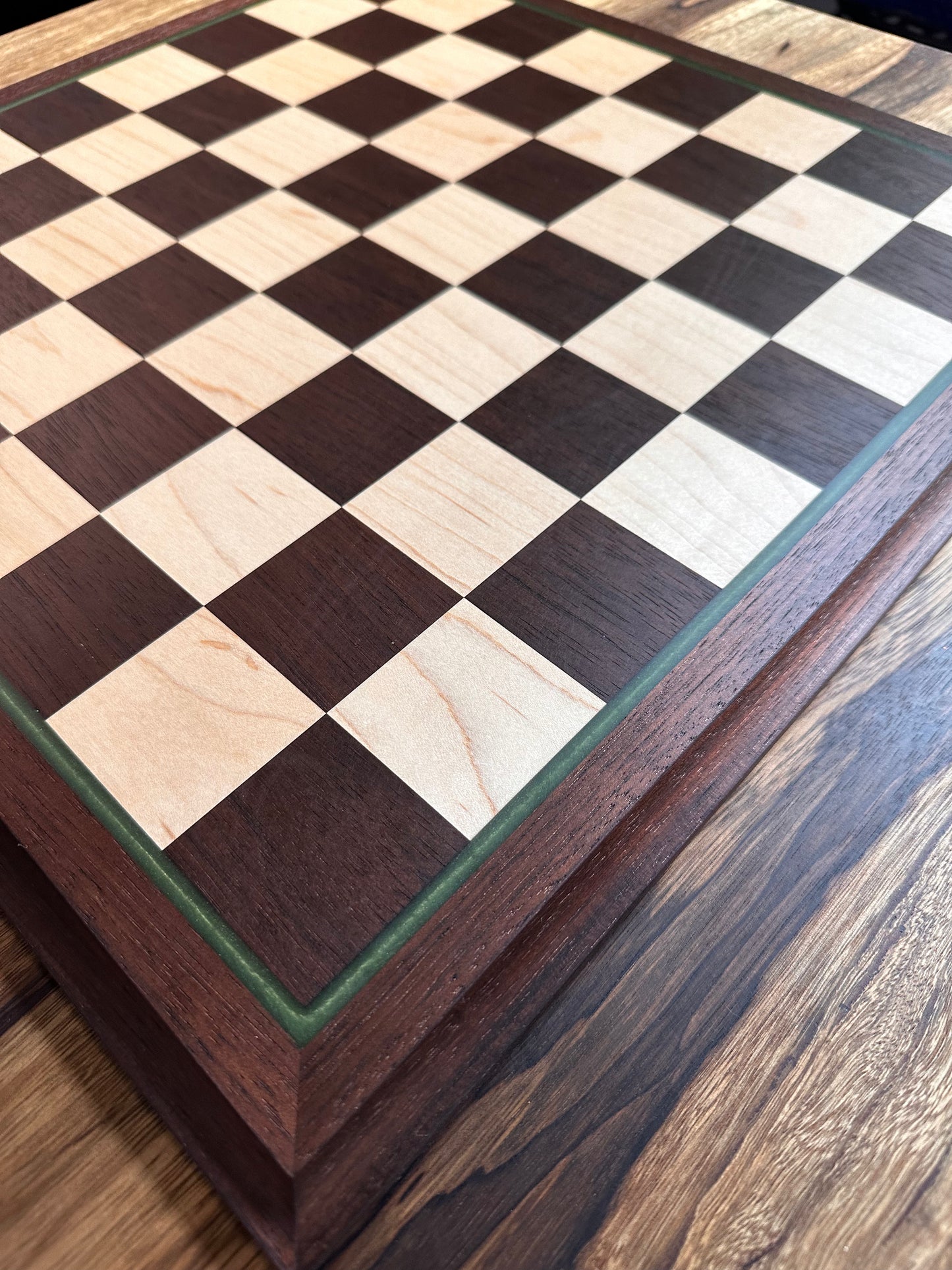 Chessboard - Limited Series Peruvian Walnut & Green Epoxy