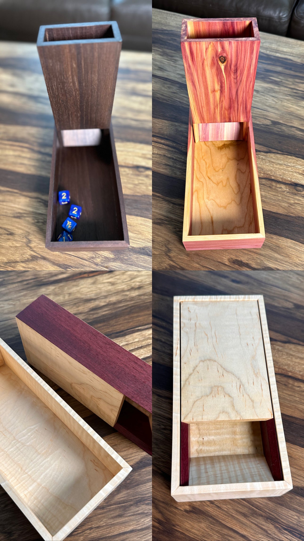 Dice Tower Solid Wood