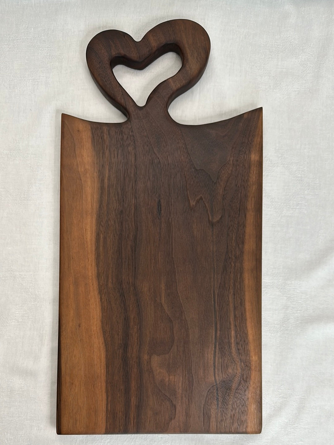 Heart Handle Black Walnut Serving Board