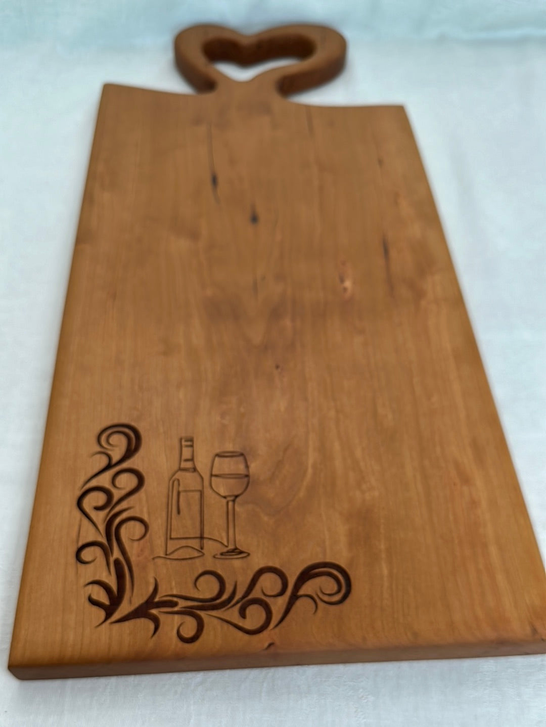 Heart Handle Cherry Charcuterie Board