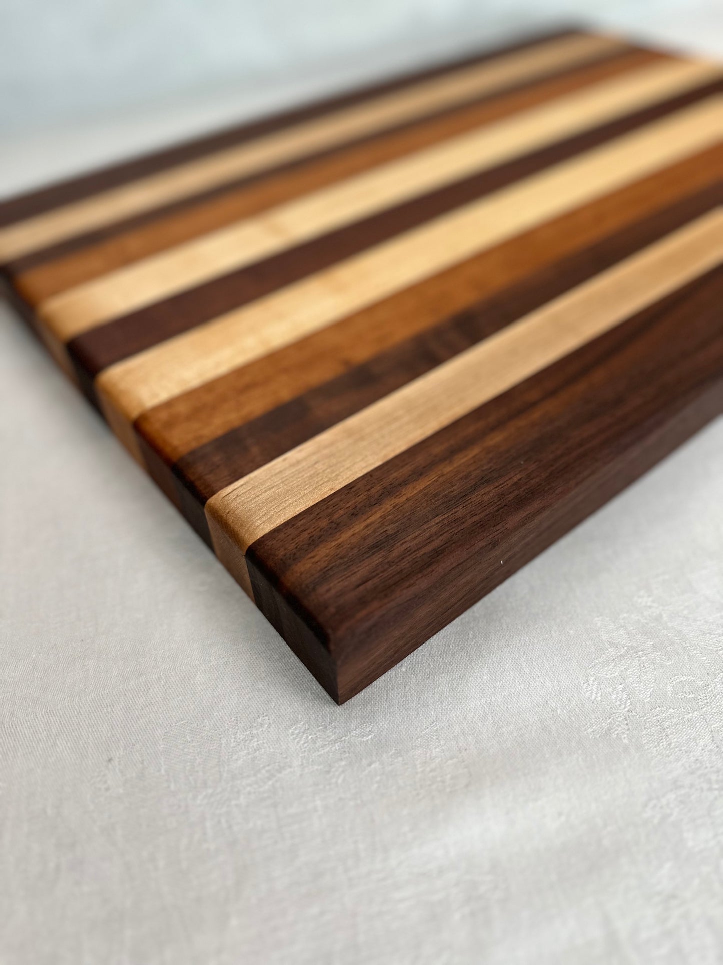 Striped Hardwood Cutting Board - Large