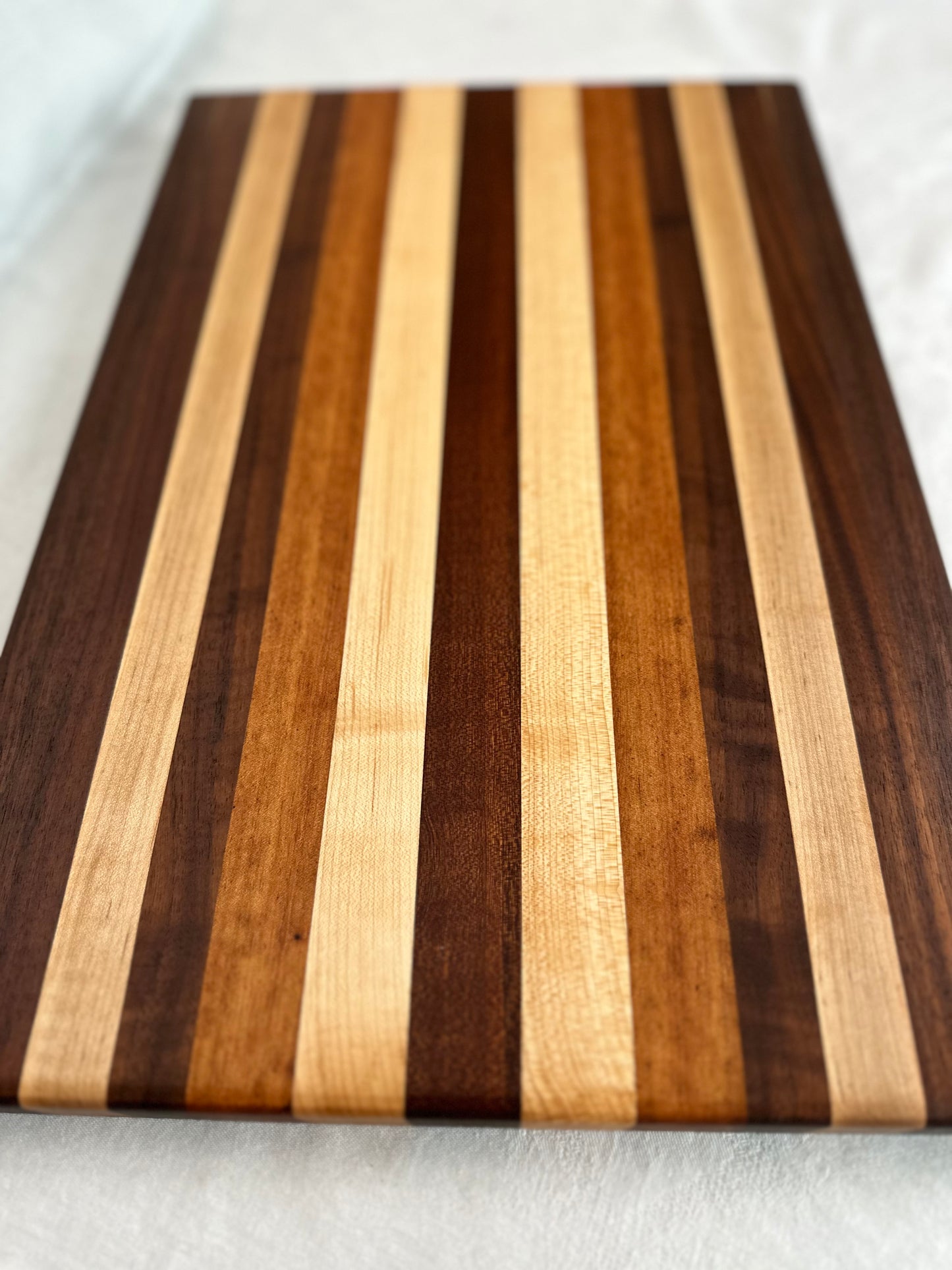 Striped Hardwood Cutting Board - Large