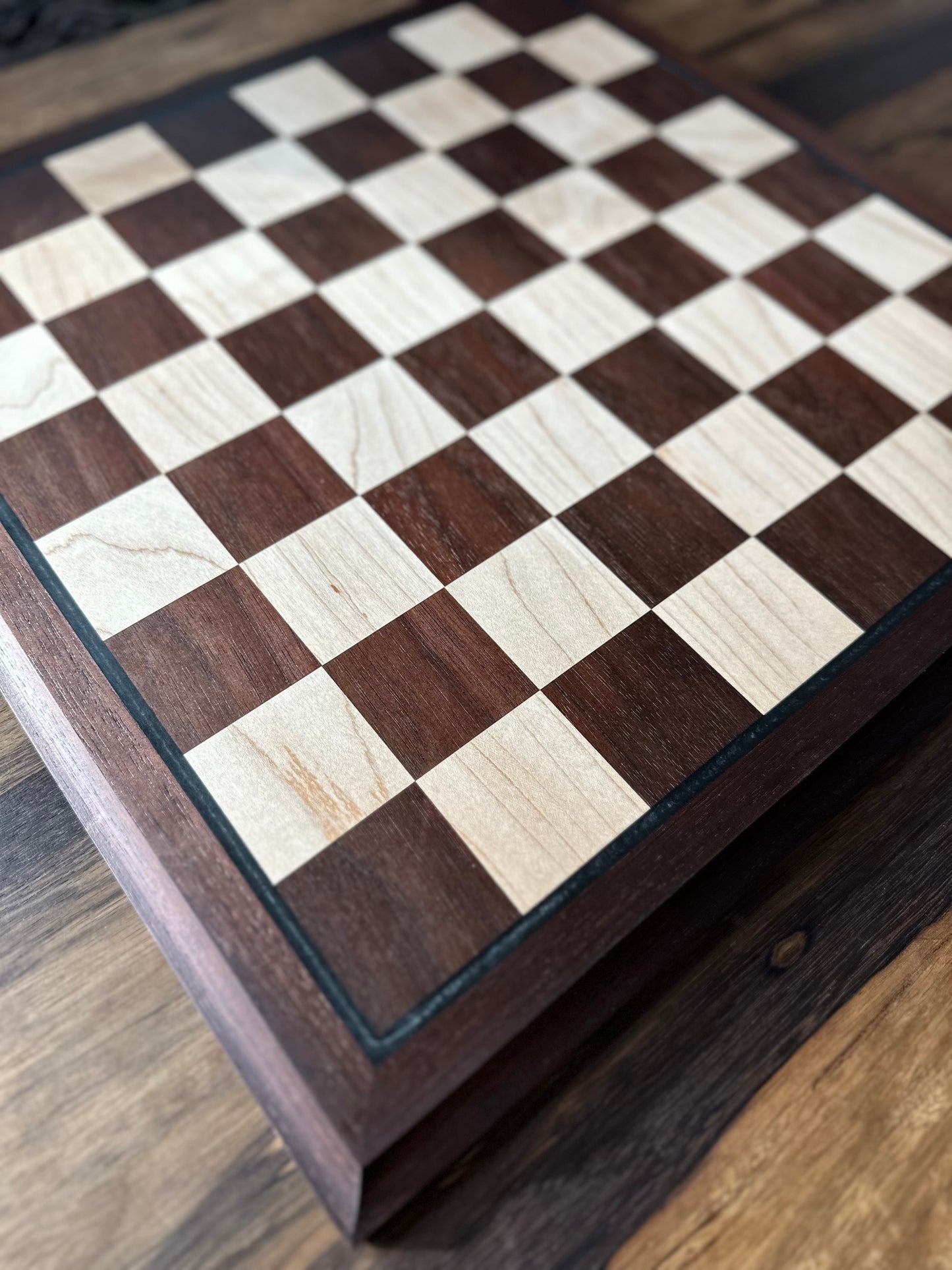 Chessboard - Limited Series Peruvian Walnut & Black Epoxy