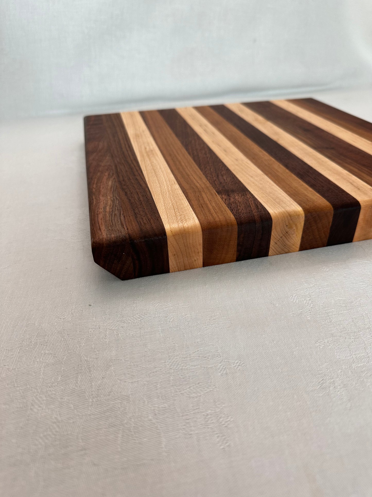 Striped Hardwood Cutting Board - Small