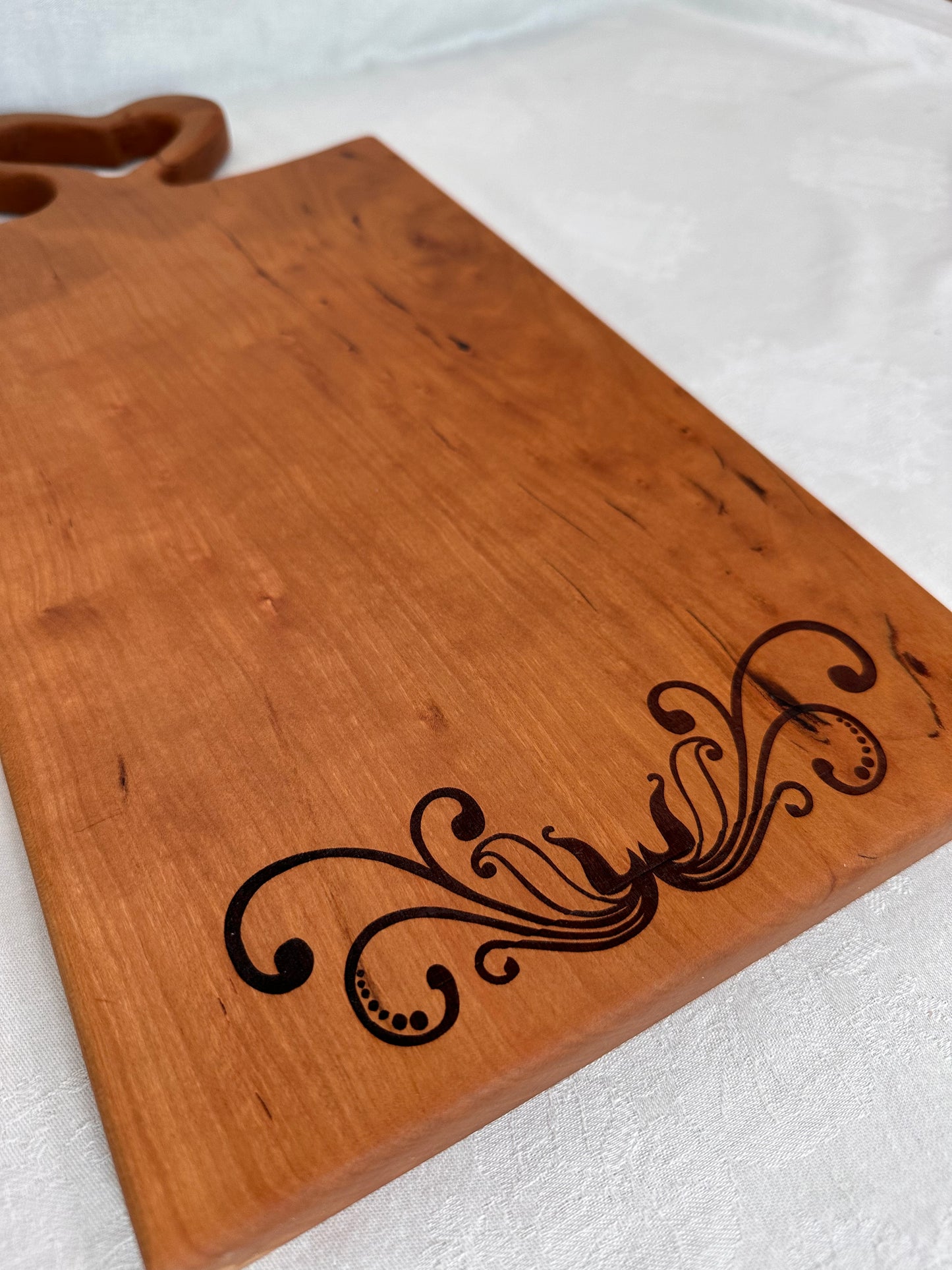 Heart Handle Cherry Charcuterie Board