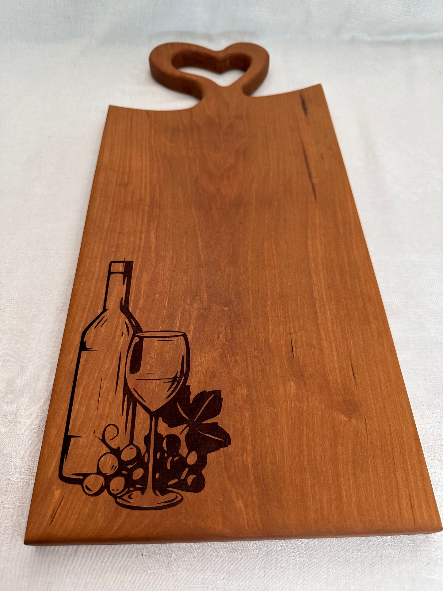 Heart Handle Cherry Charcuterie Board