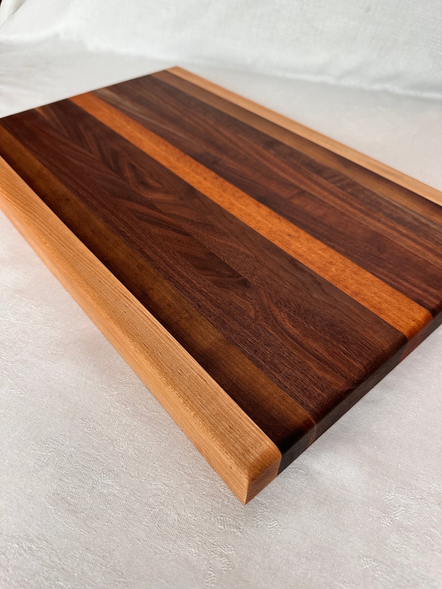 Striped Hardwood Cutting Board - Large