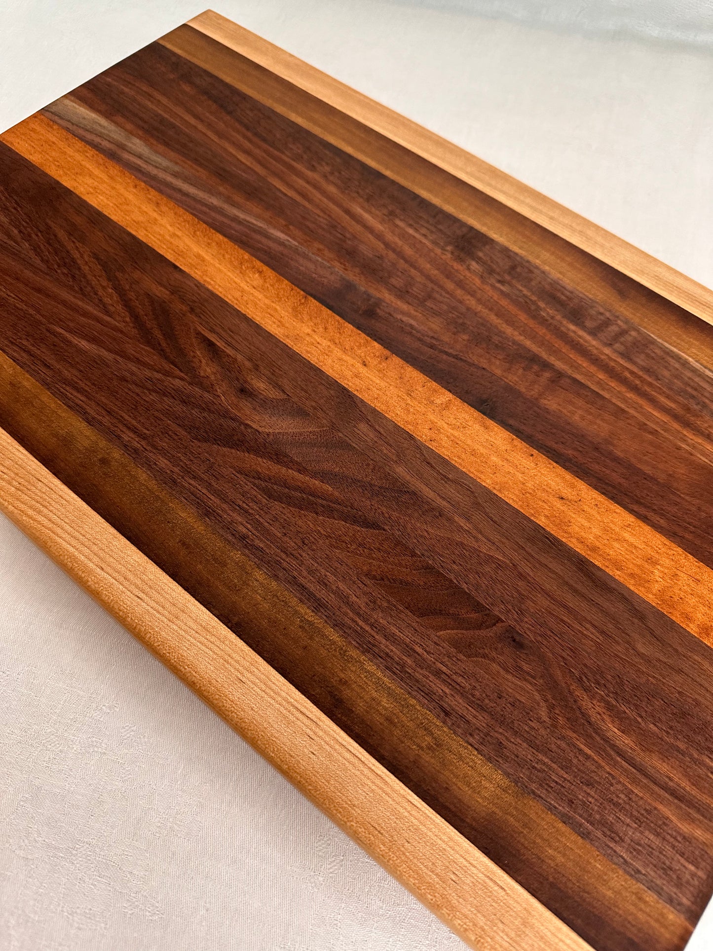 Striped Hardwood Cutting Board - Large