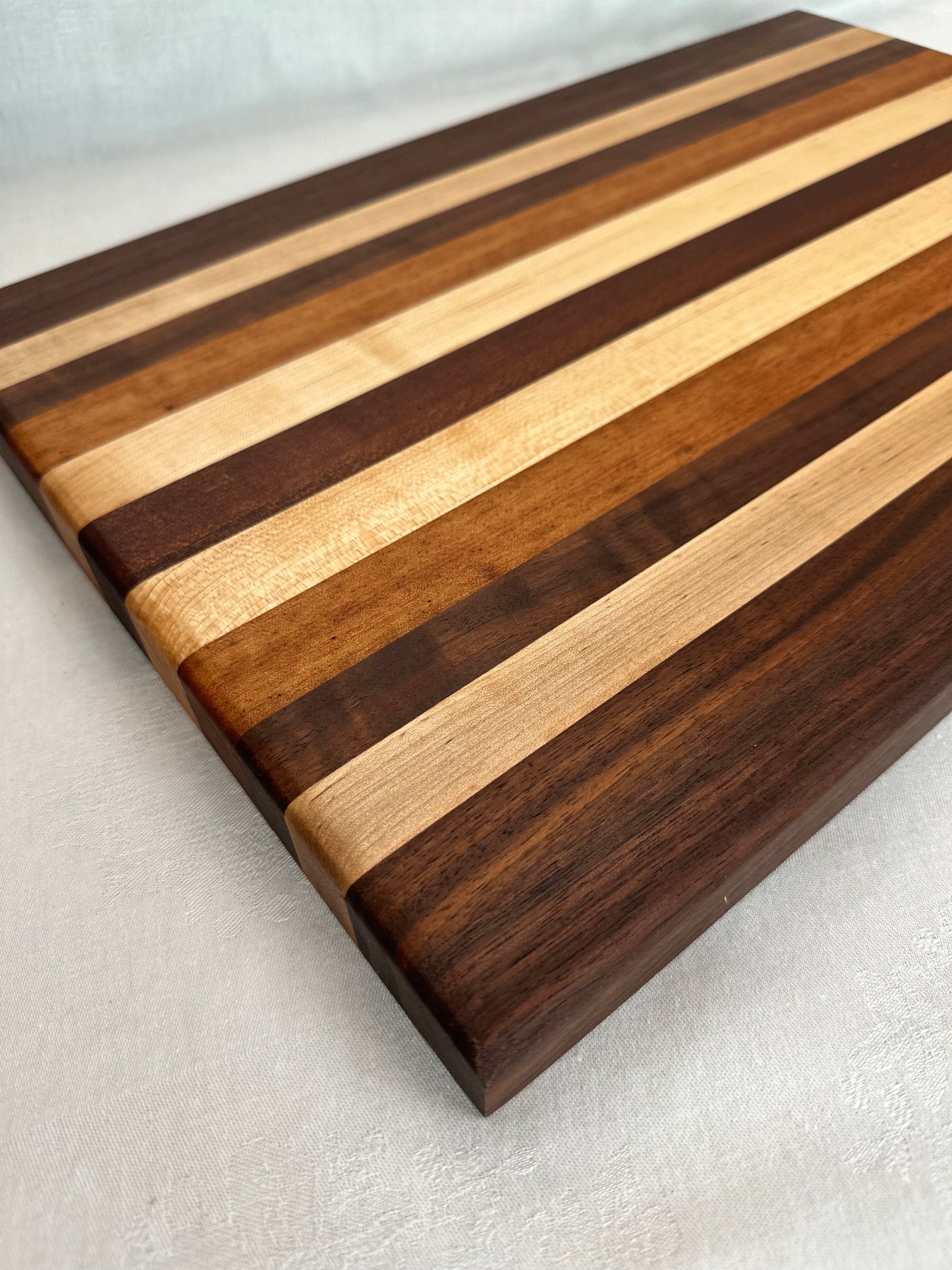 Striped Hardwood Cutting Board - Large