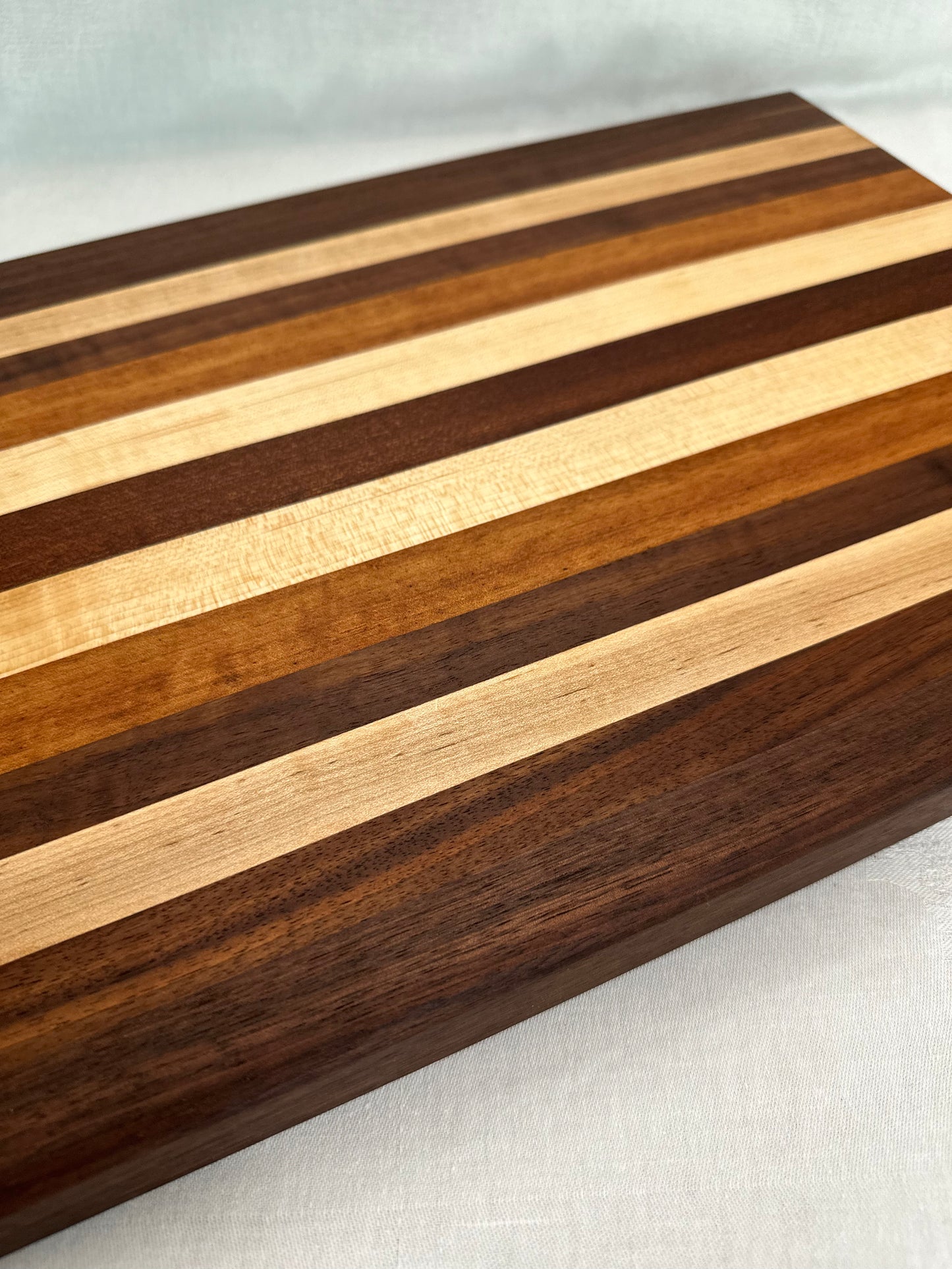 Striped Hardwood Cutting Board - Large