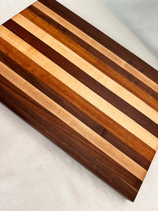 Striped Hardwood Cutting Board - Large