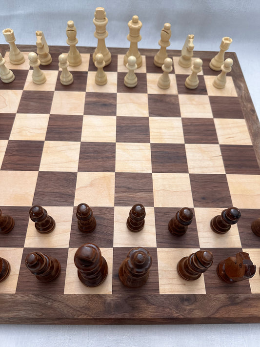 Chessboard - Black Walnut Border with 2” squares