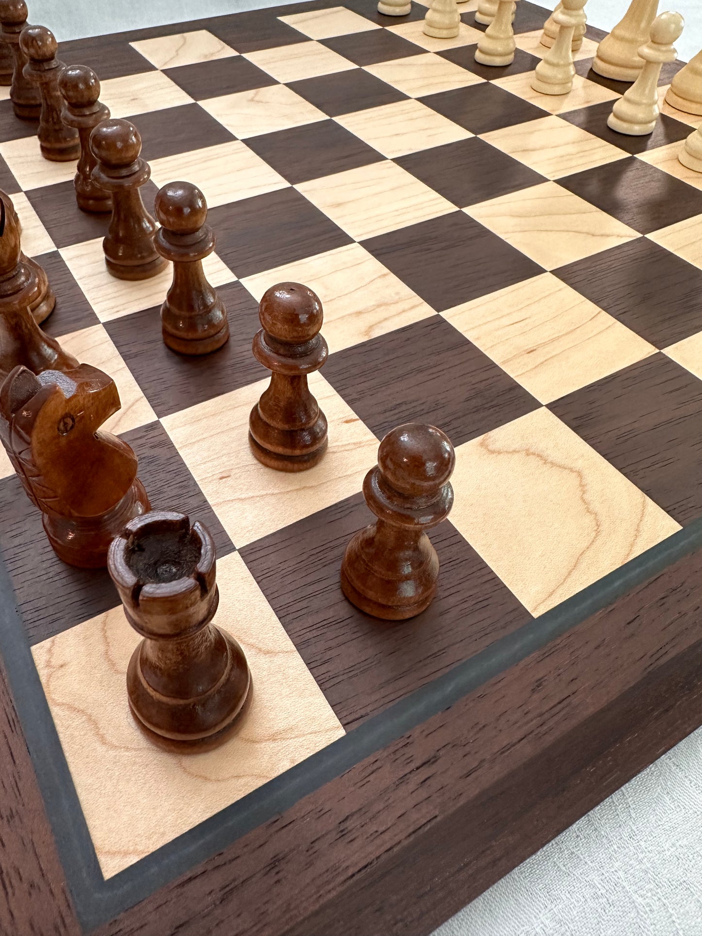 Chessboard - Limited Series Peruvian Walnut & Black Epoxy