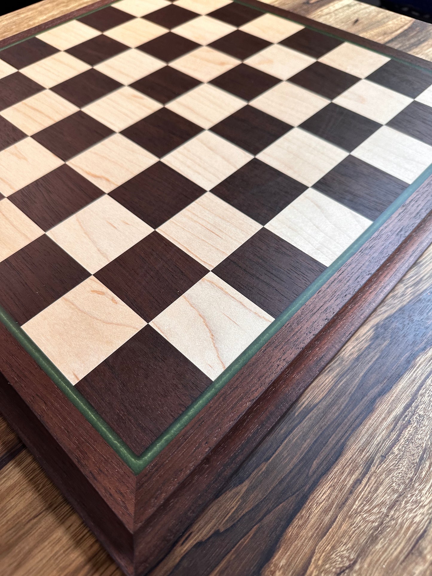 Chessboard - Limited Series Peruvian Walnut & Green Epoxy