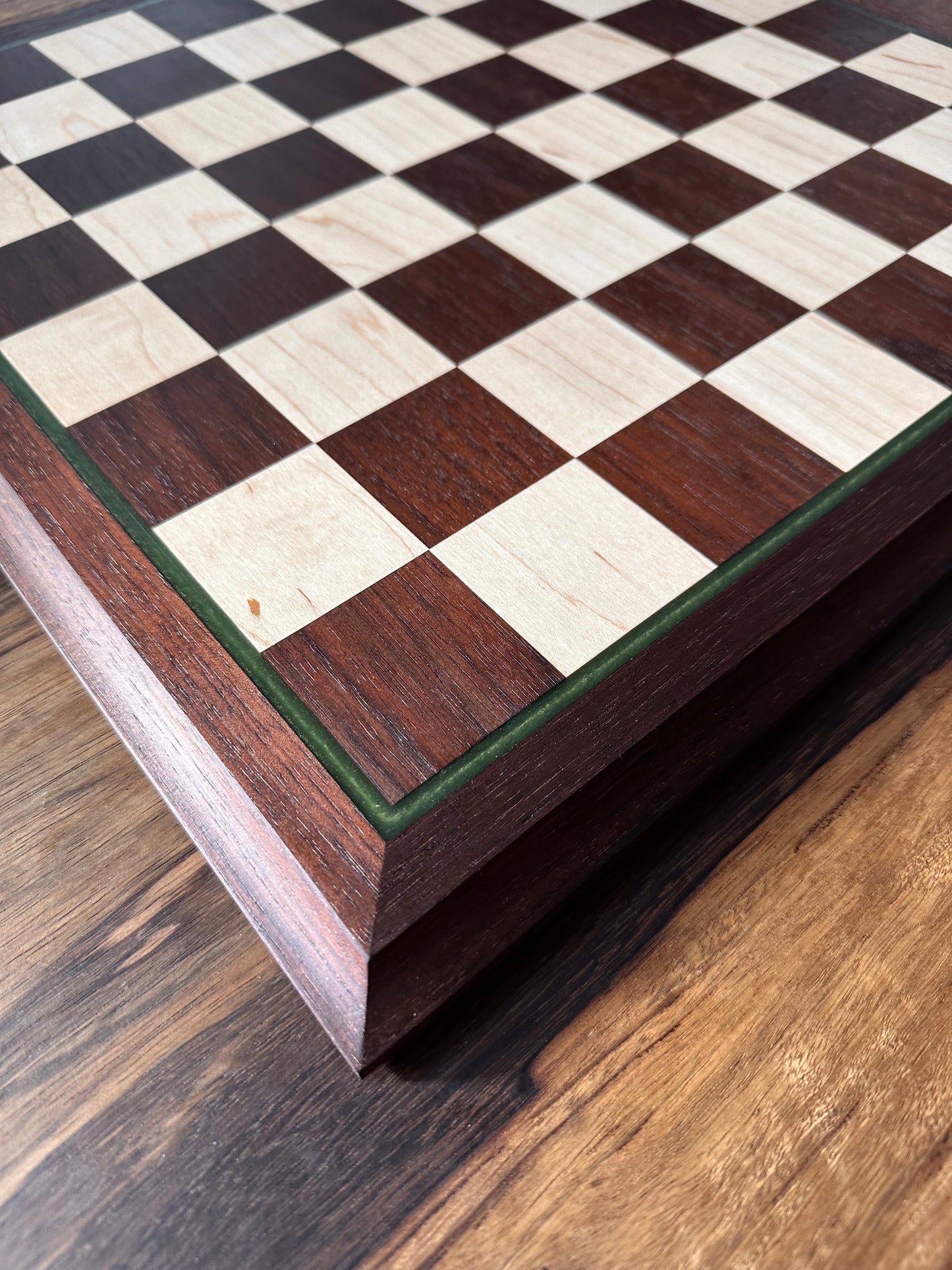 Chessboard - Limited Series Peruvian Walnut & Green Epoxy