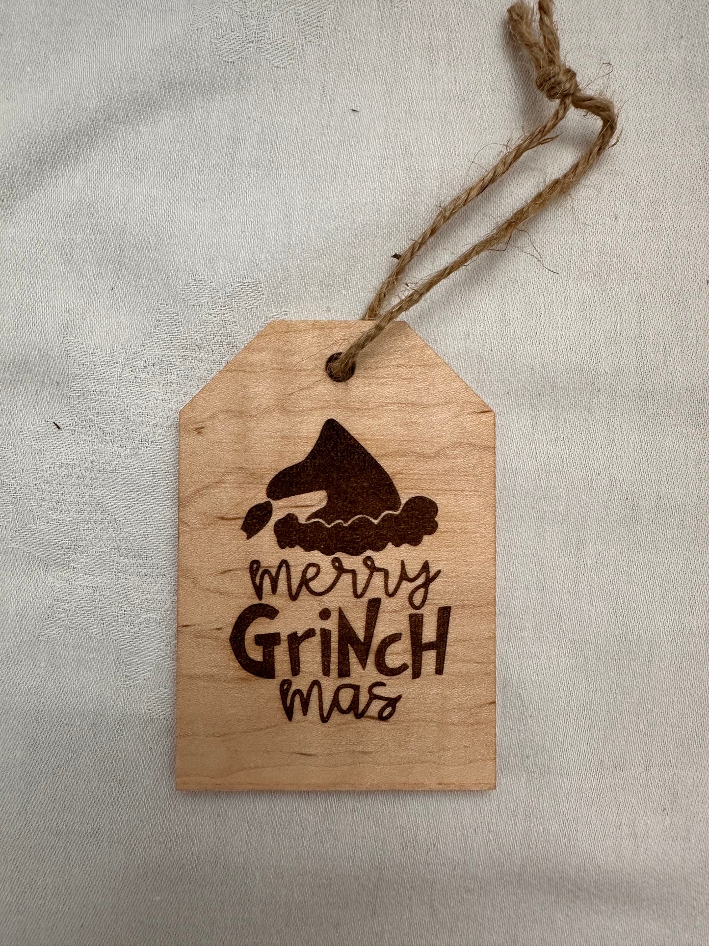 Gift Tag Wood Ornaments - Maple