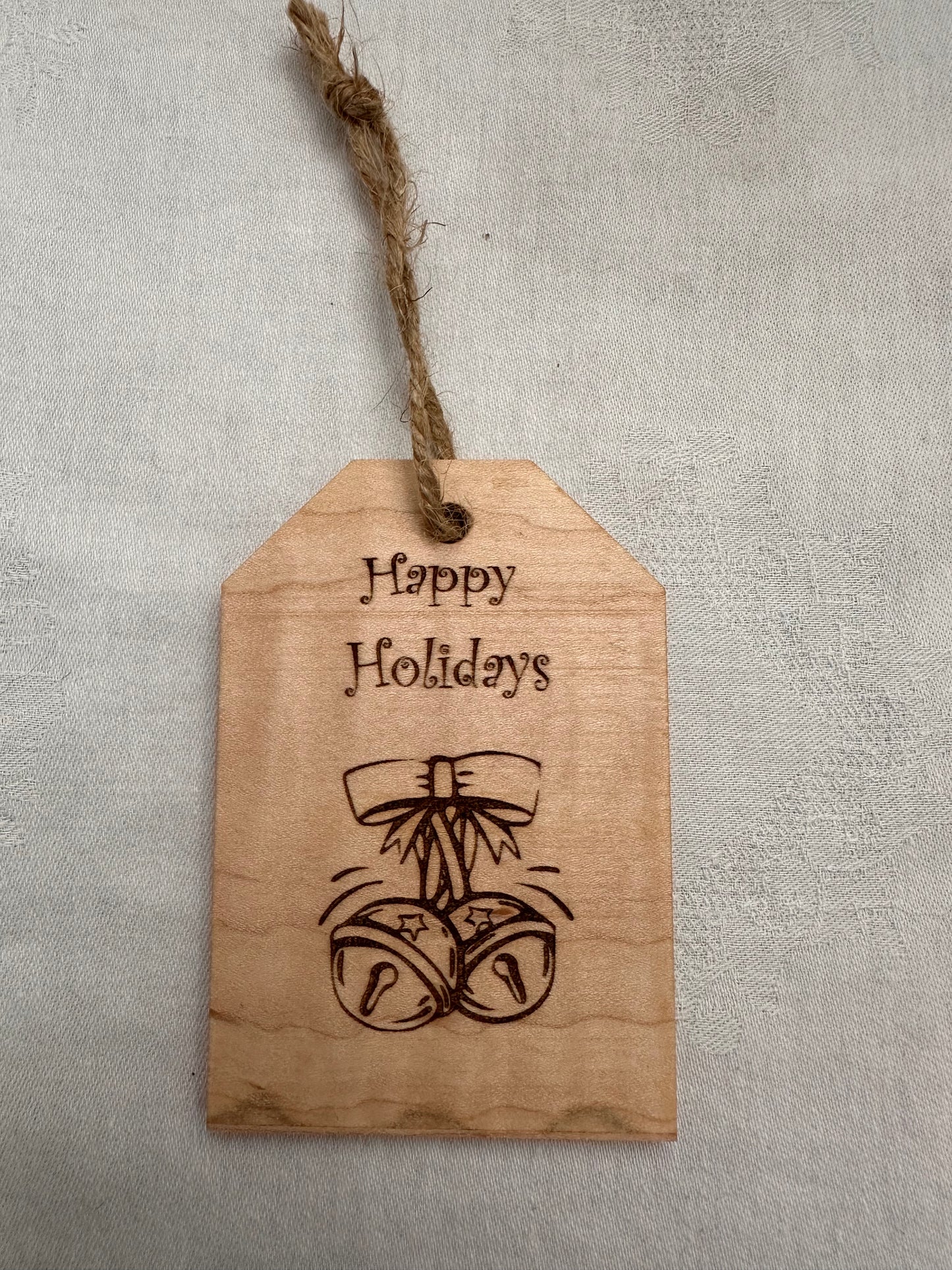 Gift Tag Wood Ornaments - Maple